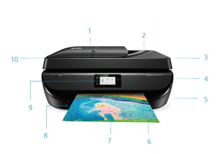 Внешний вид и основные компоненты МФУ HP DeskJet Ink Advantage 5275