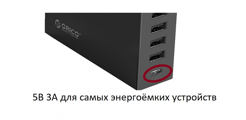 ORICO TSL-6U Type-C порт