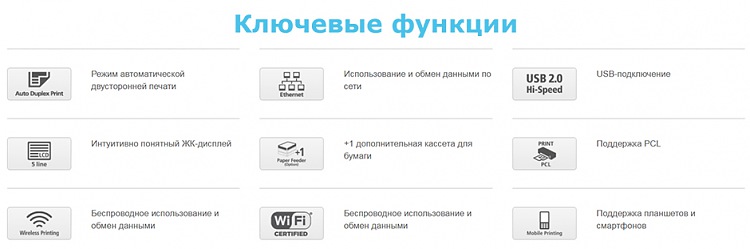  Ключевые функции чёрно-белого лазерного принтера CANON i-SENSYS LBP251dw 