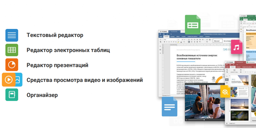 Пакет офисных возможностей