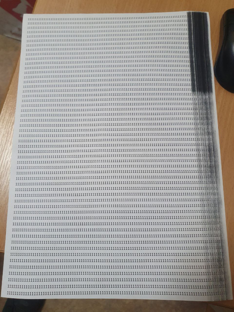 Полосы при печати на МФУ Kyocera ecosys m3145dn 