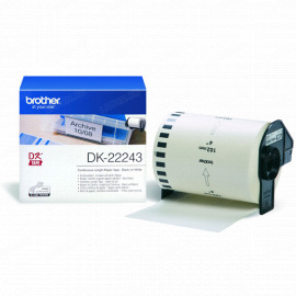 BROTHER DK22243 белая неразрезанная бумажная лента для наклеек (102 мм x 30,48 метров)