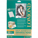 LOMOND 2100215 бумага самоклеющаяся 65 частей А4 (38 х 21,2 мм) 70 г/м2, 50 листов