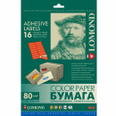 LOMOND 2110125 бумага самоклеющаяся красная, 16 частей А4 (105 x 37 мм) 80 г/м2, 50 листов