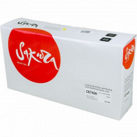 Картридж CE742A желтый совместимый, SAKURA