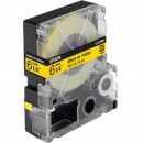 EPSON C53S652002 картридж с пастельной лентой 6 мм, чёрный шрифт на жёлтом фоне