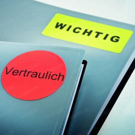 Самоклеящиеся этикетки Avery красный неон, 210x297 мм, 25 листов