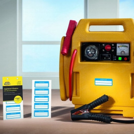 Самоклеящиеся этикетки-пломбы Avery, голубые, 2 поля 50x20 мм, 10 листов