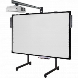 IQBoard DVT TN082 интерактивная доска 78" с проектором NEC UM301X и мобильной стойкой STWP-06/1