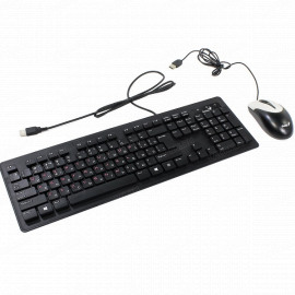 Genius SlimStar C115 Black USB клавиатура и мышь, 31330212100