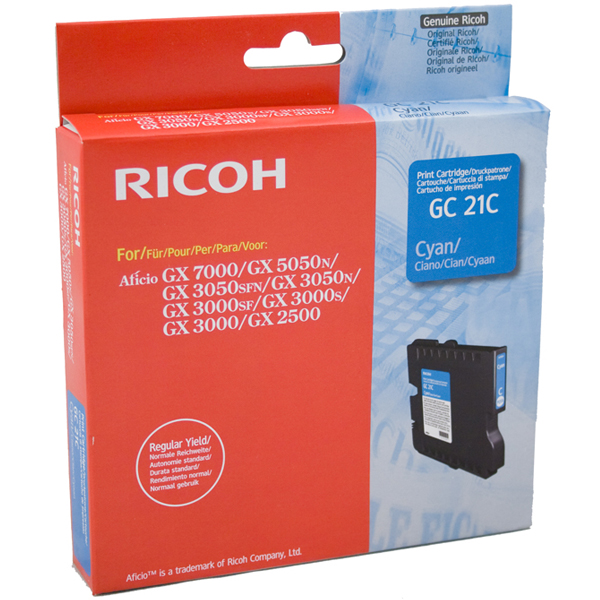 Картридж Ricoh GC 21C синий, 405533
